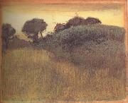 Edgar Degas Wheat Field and Green Hill painting